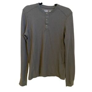 Triple Aught Design Merino Wool Waffle Knit Henley Shirt Mens Medium Made in USA